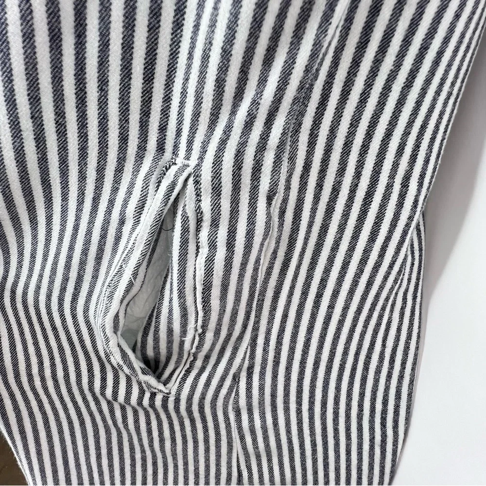 Thread+Supply Black & White Vertical Stripe Soft Tunic Top/Dress Women Sz Small
